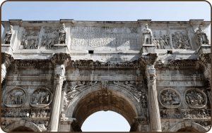 Chữ La Tinh Trên Khải Hoàn Môn Công Xtăng Tin ở Rô Ma Cổ đại. Min