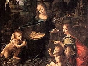 Một Phần Bức Họa Đức Mẹ đồng Trinh Trong Hang đá Của Danh Họa Leonardo Da Vinci.(i) Min