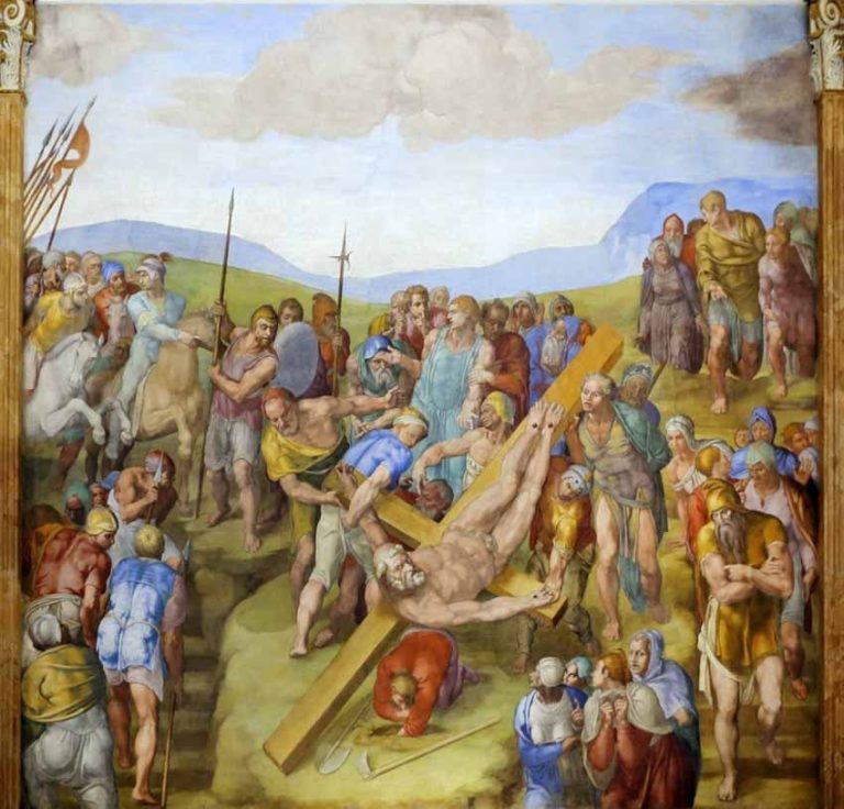 Tác Phẩm Thánh Peter Bị đóng đinh Của Hoạ Sĩ Mi Ken Lăng Giơ. (i) Min