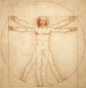 Tác Phẩm The Vitruvian Man Của Lê ô Na đờ Vanh Xi. (i) Min