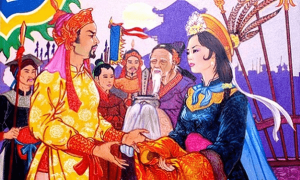 Thái Hậu Dương Vân Nga Trao Long Bào Cho Thập đạo Tướng Quân Lê Hoàn Min