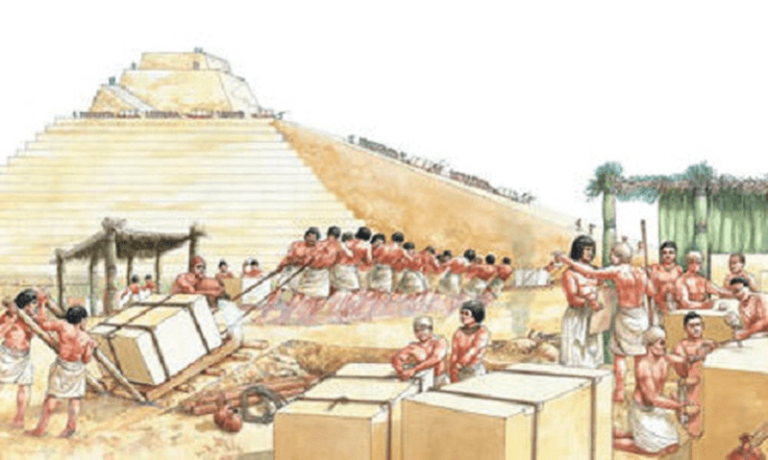 Tranh Mô Phỏng Việc Xây Kim Tự Tháp ở Ai Cập Min