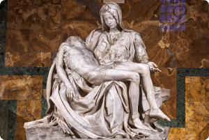 Tượng Đức Mẹ Sầu Bi Của Mi Ken Lăng Giơ. Min