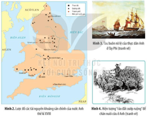 Lược đồ Các Tài Nguyên Khoáng Sản Chính Của Nước Anh Thế Kỉ Xviii. Min