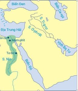 Lược đồ Lãnh Thổ Ai Cập Cổ đại. Min